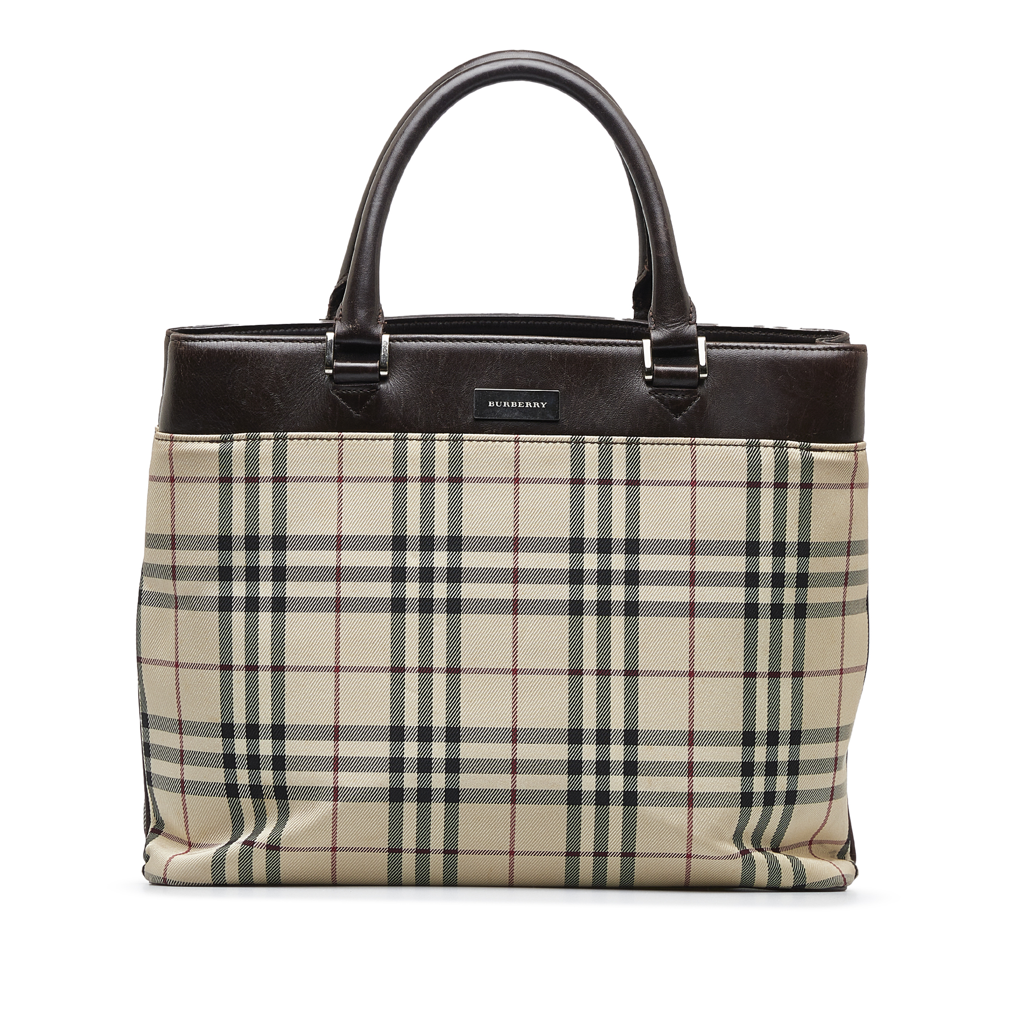 Pre-Loved Burberry House Check Tote